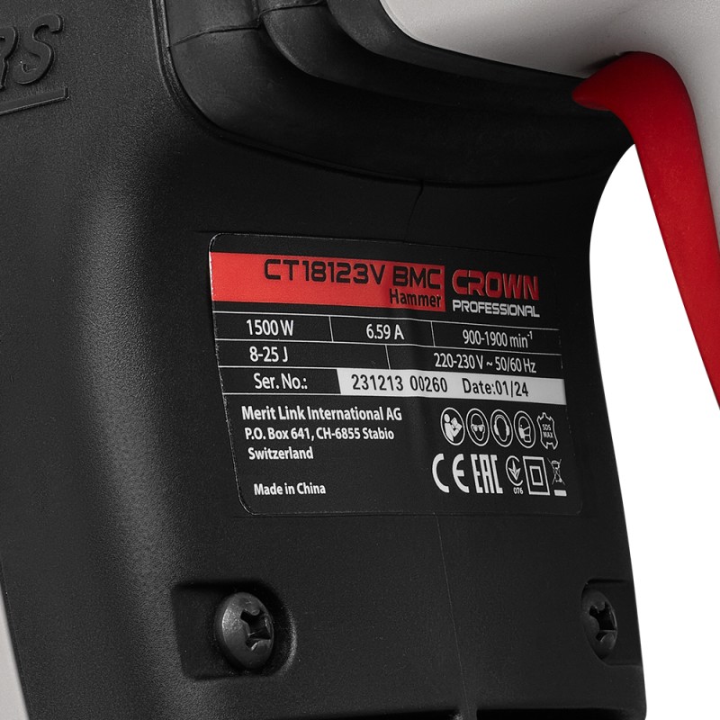Отбойный молоток CROWN CT18123V BMC, CROWN Отбойный молоток CROWN CT18123V BMC, CROWN