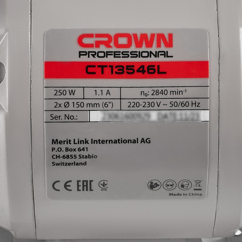 Станок точильный CROWN CT13546L, CROWN Станок точильный CROWN CT13546L, CROWN
