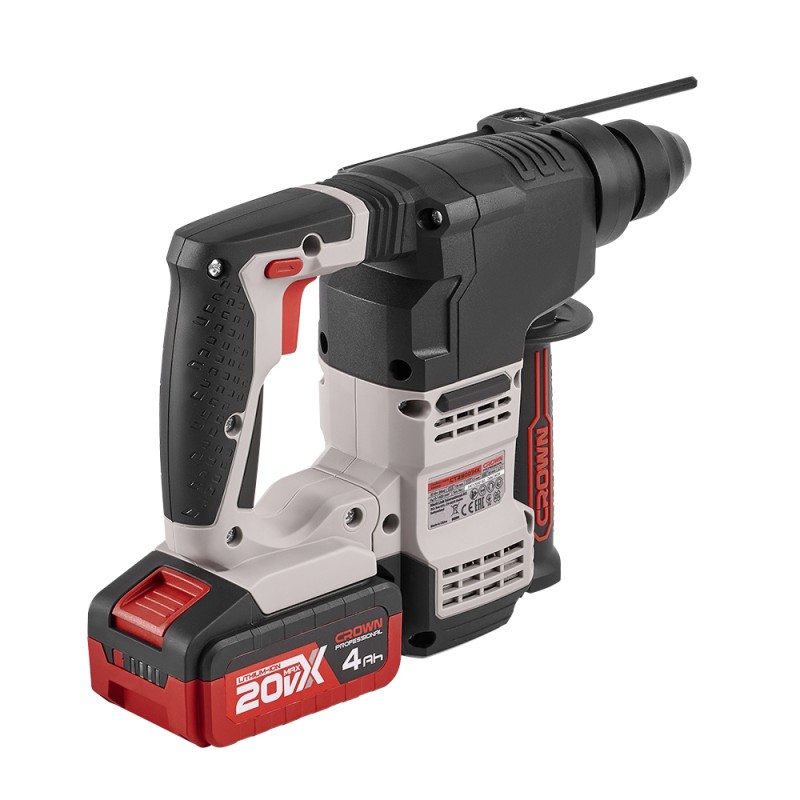 Перфоратор аккумуляторный BL CROWN CT28001HX-4 BMC, CROWN Перфоратор аккумуляторный BL CROWN CT28001HX-4 BMC, CROWN