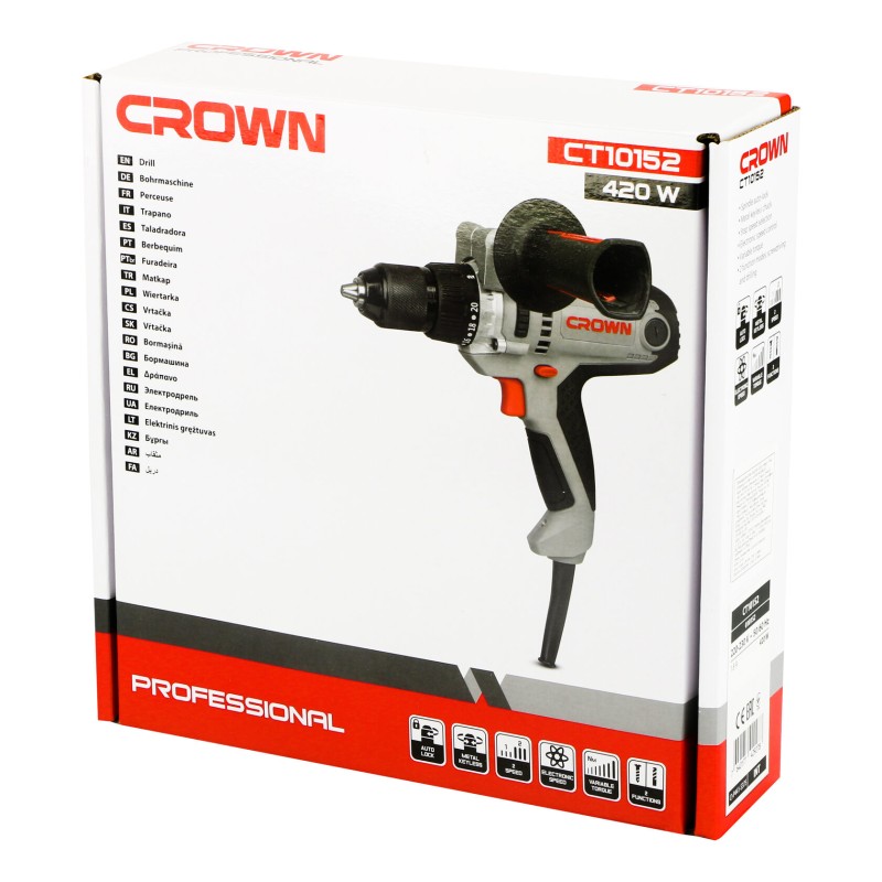 Шуруповерт сетевой CROWN CT10152, CROWN Шуруповерт сетевой CROWN CT10152, CROWN