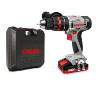 Дрель-шуруповерт ударная аккумуляторная CROWN CT21075HMX-2 BMC