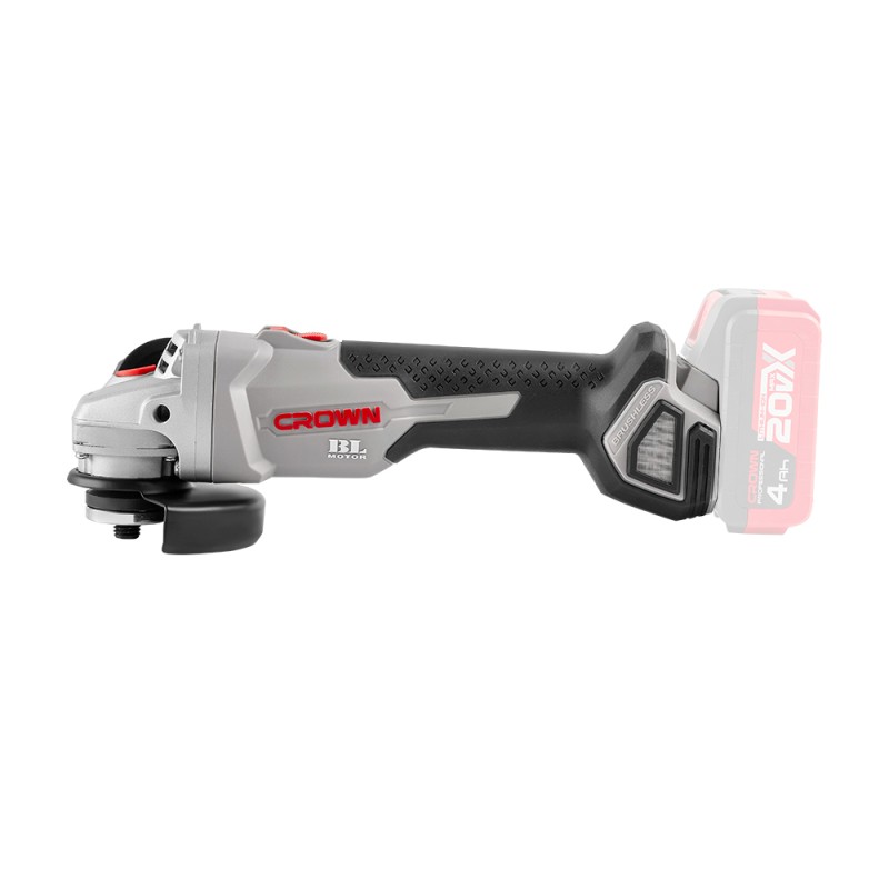 Угловая шлифовальная машина аккумуляторная BL CROWN CT23001-125HX, CROWN Угловая шлифовальная машина аккумуляторная BL CROWN CT23001-125HX, CROWN