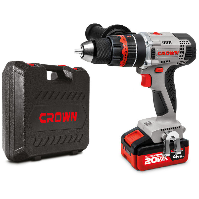 Дрель-шуруповерт ударная аккумуляторная CROWN CT21075HMX-4 BMC, CROWN Дрель-шуруповерт ударная аккумуляторная CROWN CT21075HMX-4 BMC, CROWN