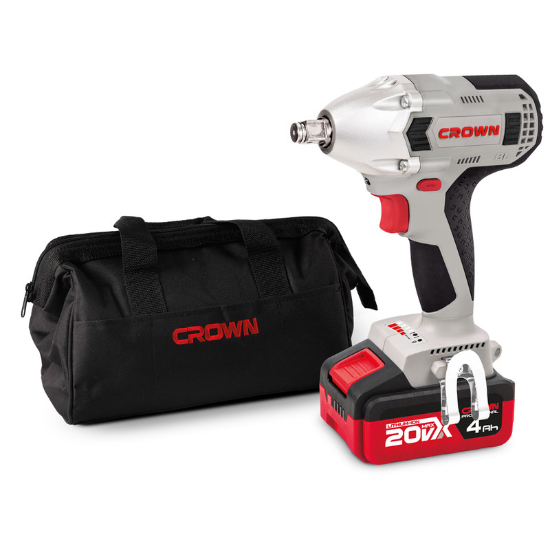 Гайковерт ударный аккумуляторный BL CROWN CT22015HX-4 TB, CROWN Гайковерт ударный аккумуляторный BL CROWN CT22015HX-4 TB, CROWN