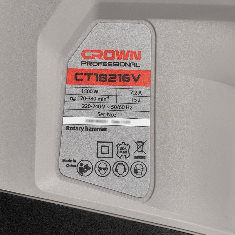 Перфоратор CROWN CT18216V BMC, CROWN Перфоратор CROWN CT18216V BMC, CROWN