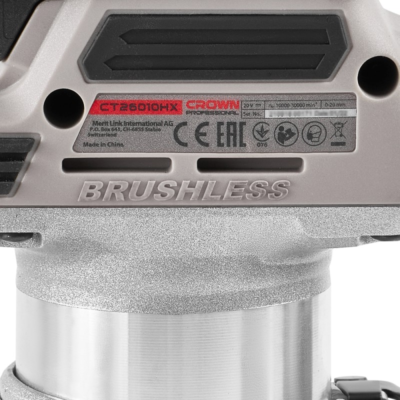 Фрезер аккумуляторный BL CROWN CT26010HX, CROWN Фрезер аккумуляторный BL CROWN CT26010HX, CROWN