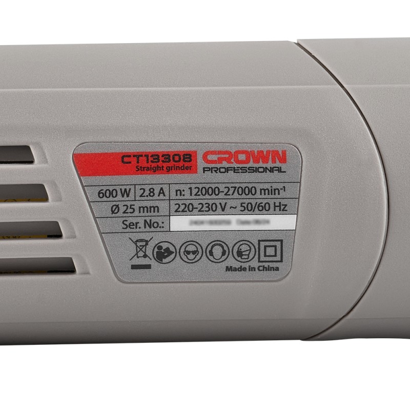 Машина шлифовальная прямая CROWN CT13308, CROWN Машина шлифовальная прямая CROWN CT13308, CROWN