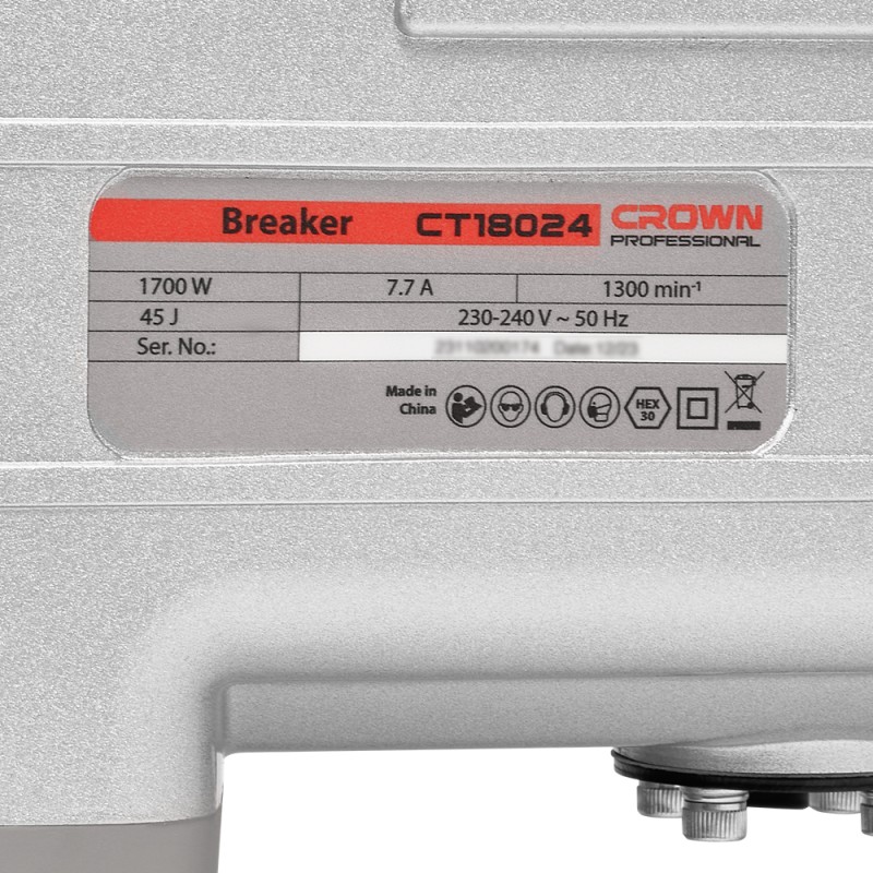 Отбойный молоток CROWN CT18024 BMC, CROWN Отбойный молоток CROWN CT18024 BMC, CROWN