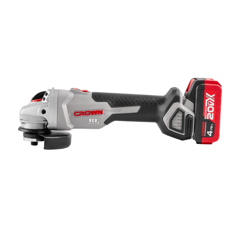 Угловая шлифовальная машина аккумуляторная BL CROWN CT23001-125HX-4 BMC, CROWN Угловая шлифовальная машина аккумуляторная BL CROWN CT23001-125HX-4 BMC, CROWN