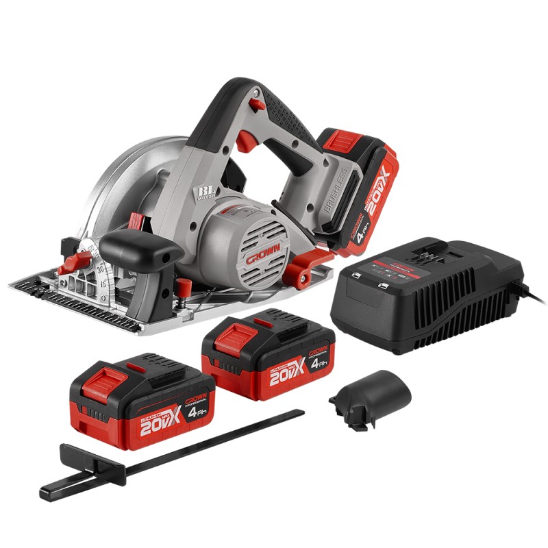 Пила дисковая аккумуляторная BL CROWN CT25002-165HX-4 BMC, CROWN Пила дисковая аккумуляторная BL CROWN CT25002-165HX-4 BMC, CROWN