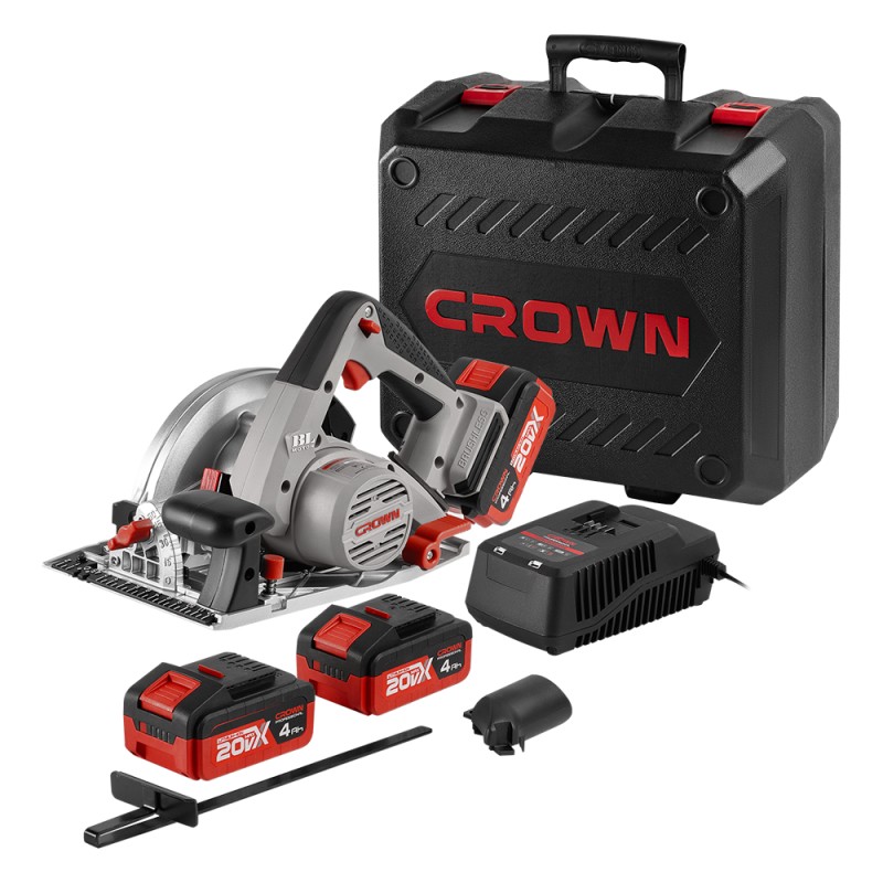 Пила дисковая аккумуляторная BL CROWN CT25002-165HX-4 BMC, CROWN Пила дисковая аккумуляторная BL CROWN CT25002-165HX-4 BMC, CROWN