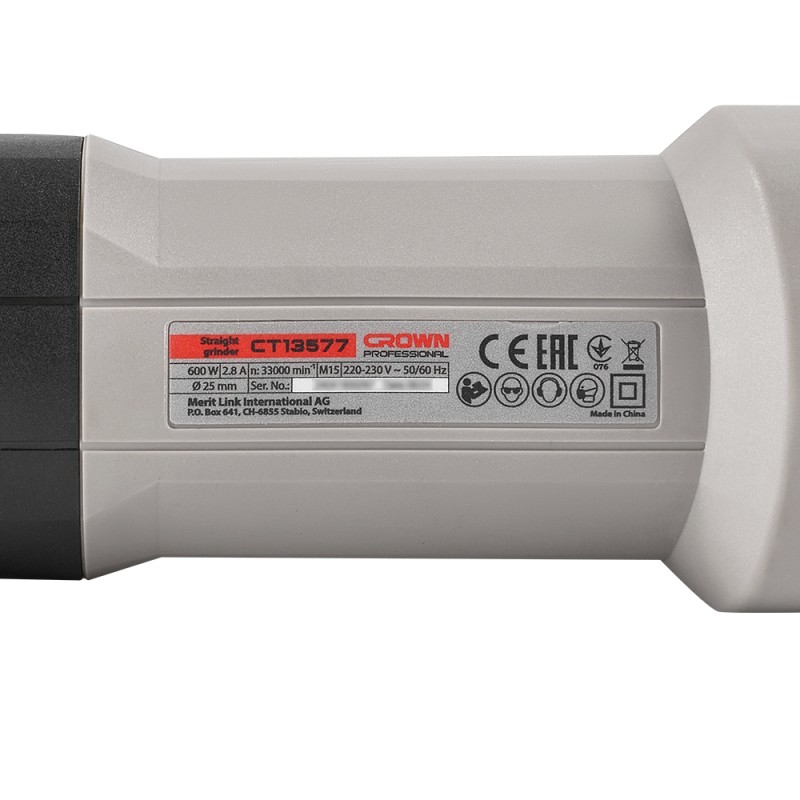 Машина шлифовальная прямая CROWN CT13577, CROWN Машина шлифовальная прямая CROWN CT13577, CROWN