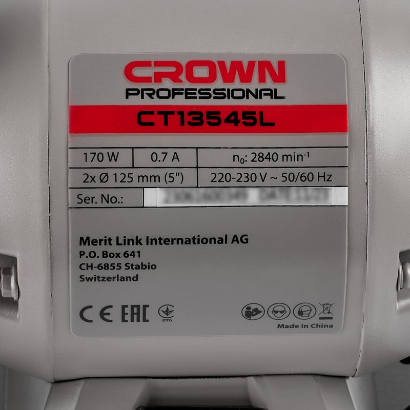 Станок точильный CROWN CT13545L, CROWN Станок точильный CROWN CT13545L, CROWN