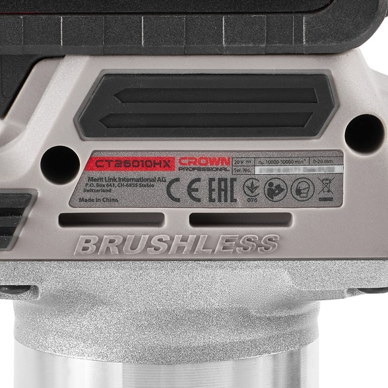Фрезер аккумуляторный BL CROWN CT26010HX-4 BMC, CROWN Фрезер аккумуляторный BL CROWN CT26010HX-4 BMC, CROWN