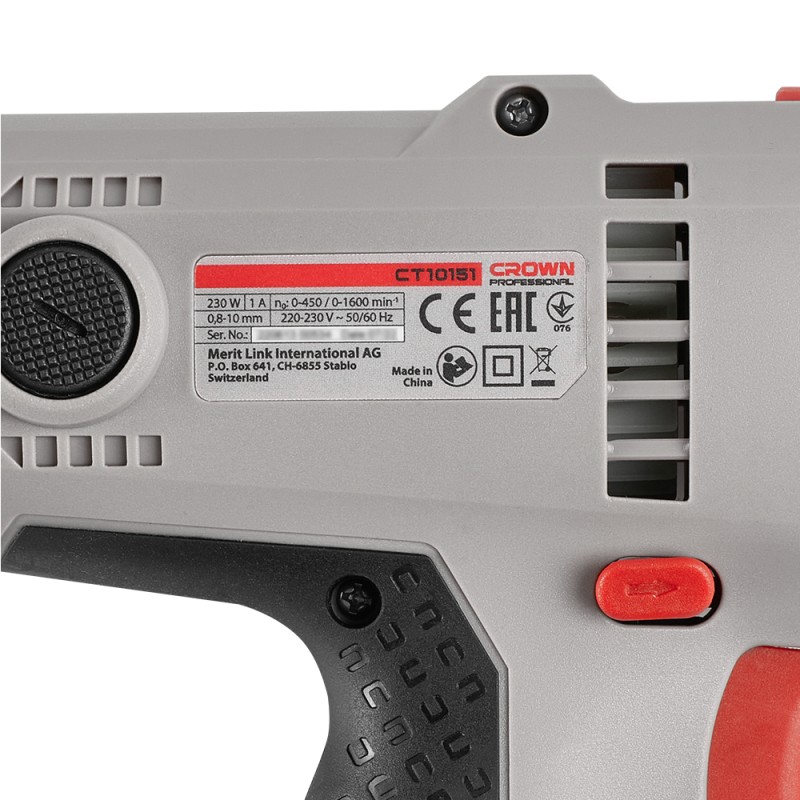 Шуруповерт сетевой CROWN CT10151, CROWN Шуруповерт сетевой CROWN CT10151, CROWN