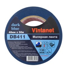 Малярная лента для большинства поверхностей Vintanet DarkBlue DB411, 48мм х 50м