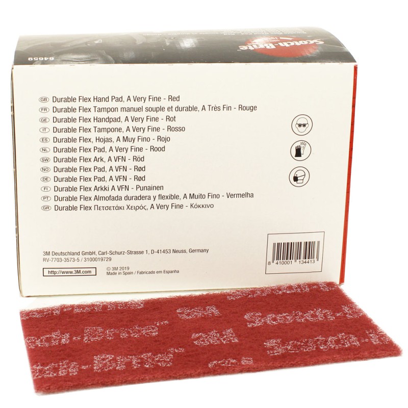 Лист Scotch-Brite™ MX-HP , A VFN, бордовый, 114 мм х 228 мм, № 64659, 25 шт./уп.