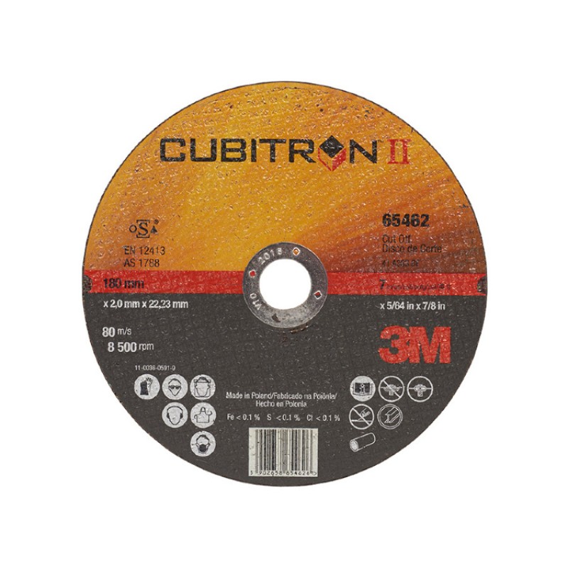 Круг Отрезной Cubitron™ II, T41, 180 мм х 2 мм х 22 мм, 65462, 25 шт./уп., 50 шт./кор.