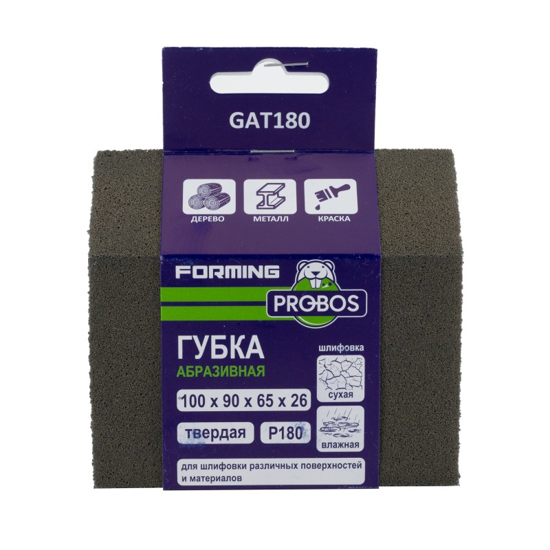 Губка абразивная PROBOS Forming, трапеция 100х90х65х26, P180