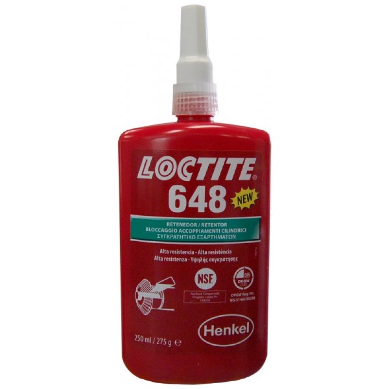 Фиксатор вал-втулочный высокотемпературный быстроотверждаемый LOCTITE 648 250мл