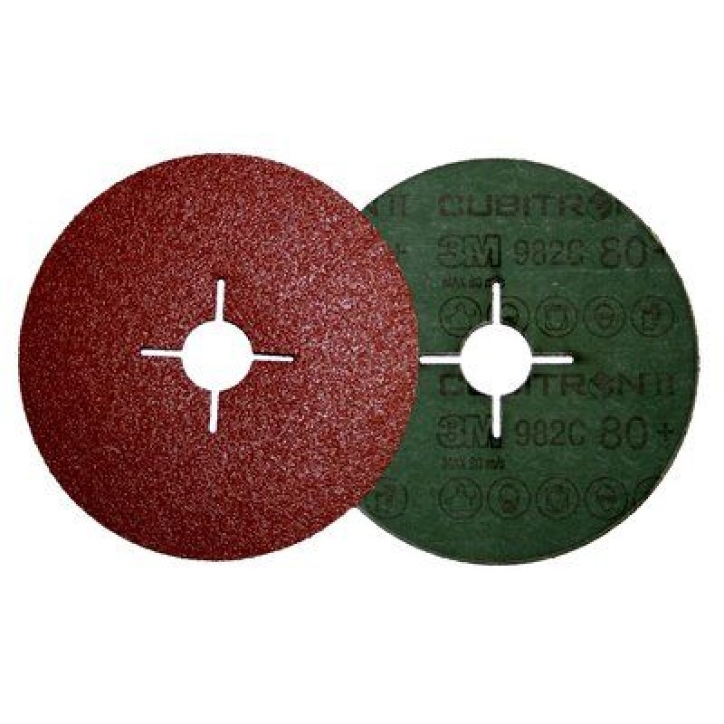 Круг фибровый, 80+, 3M™ Cubitron™ II 982C, 125 мм х 22 мм, 25 шт./уп. № 27628
