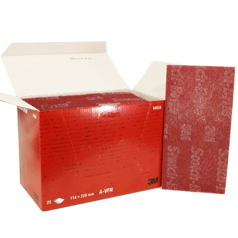 Лист Scotch-Brite™ MX-HP , A VFN, бордовый, 114 мм х 228 мм, № 64659, 25 шт./уп.