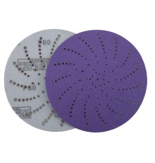 Круг шлифовальный c мультипылеотводом Purple, P80, PROBOS CERAMIC FILM Hookit CF775, 125 мм