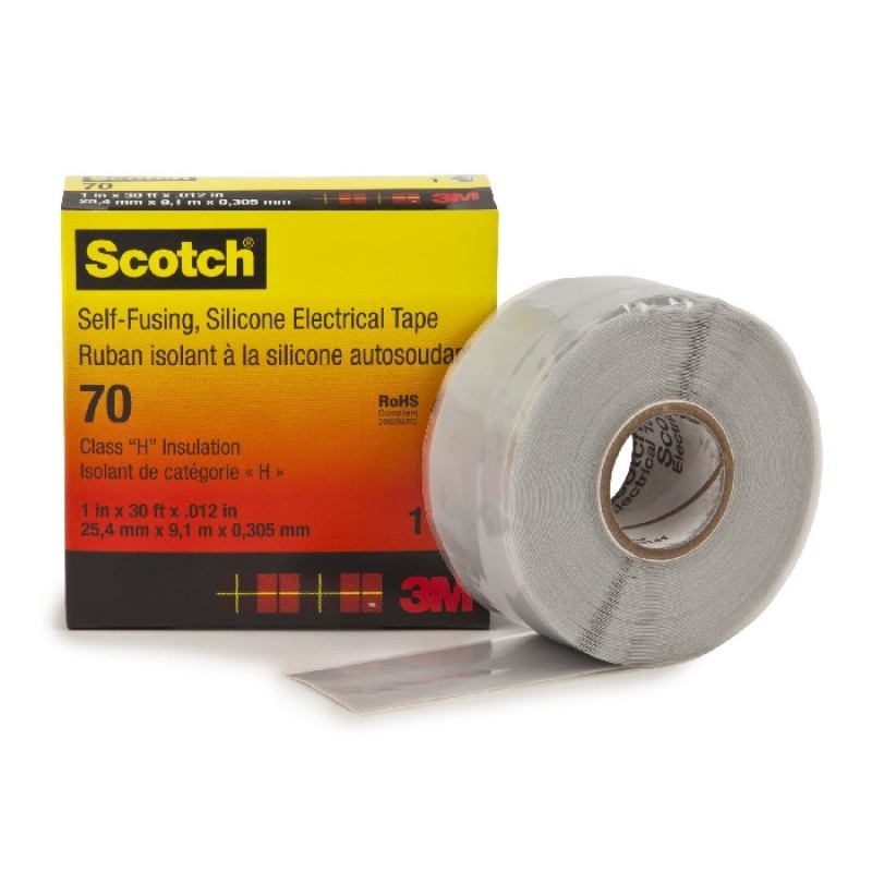 Лента самослипающаяся силиконовая Scotch® 70 изоляционная рулон 25мм х 9м