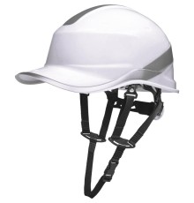Каска защитная BASEBALL DIAMOND V UP из ABS белого цвета