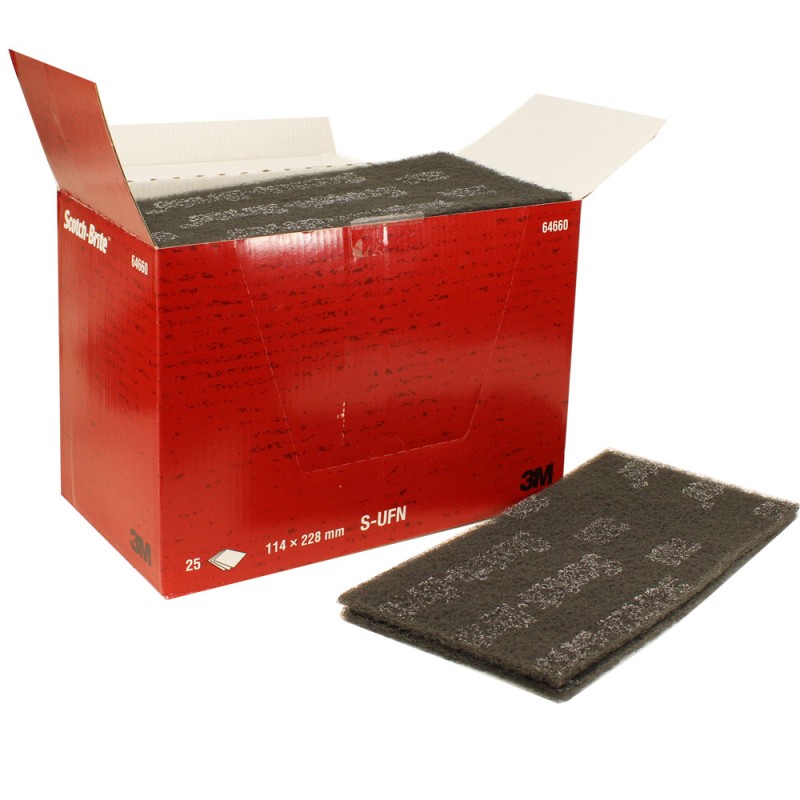 Лист, Scotch-Brite™ MX-HP , S ULF, серый, 114 мм х 228 мм, № 64660, 25 шт./уп.