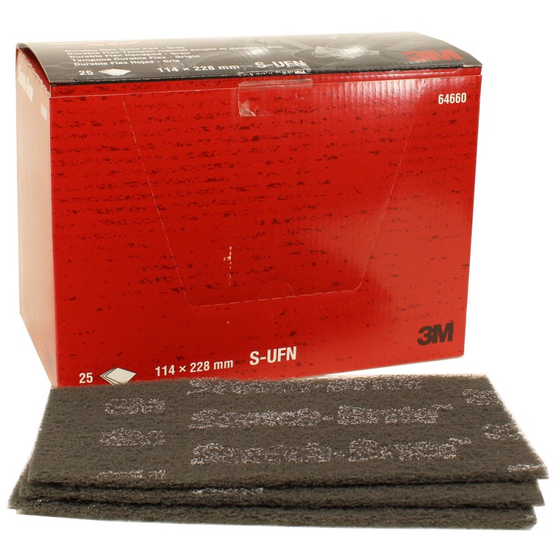 Лист, Scotch-Brite™ MX-HP , S ULF, серый, 114 мм х 228 мм, № 64660, 25 шт./уп.