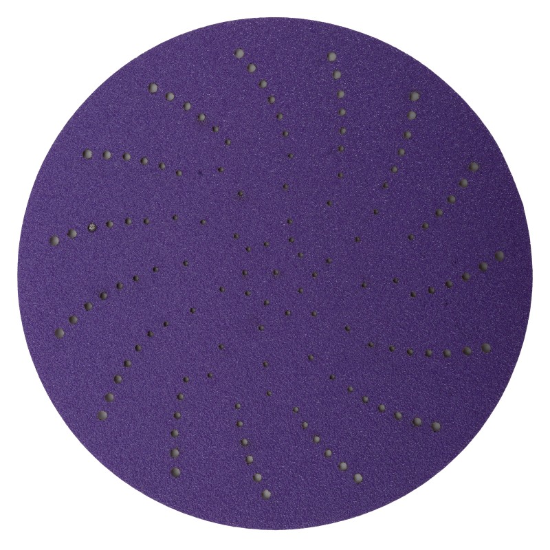Круг шлифовальный c мультипылеотводом Purple, P120, PROBOS CERAMIC FILM Hookit CF775, 125 мм