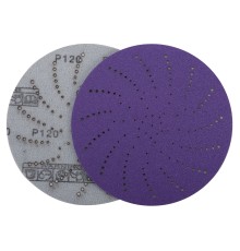 Круг шлифовальный c мультипылеотводом Purple, P120, PROBOS CERAMIC FILM Hookit CF775, 125 мм