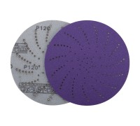 Круг шлифовальный c мультипылеотводом Purple, P120, PROBOS CERAMIC FILM Hookit CF775, 125 мм