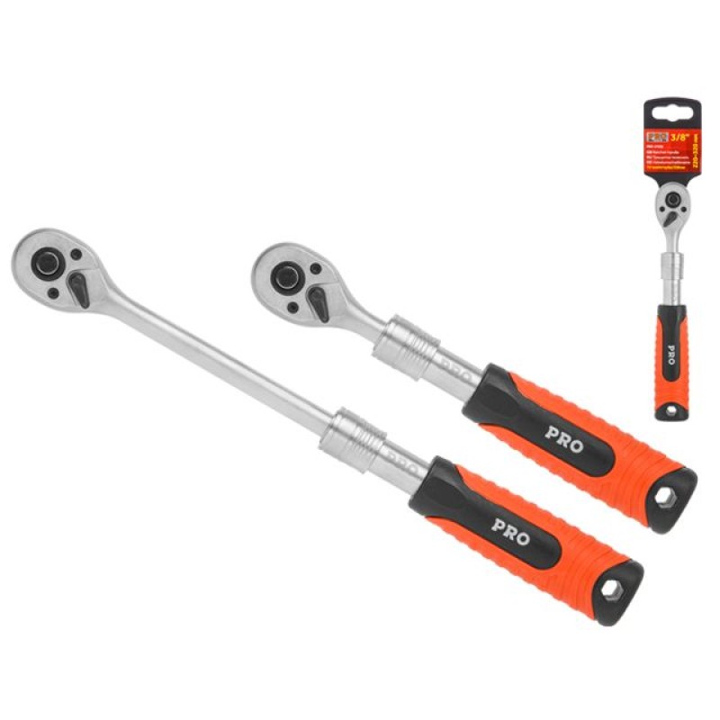 Трещотка 3/8" 72зуб. 220-320мм телескоп. PRO STARTUL (PRO-47038) Трещотка 3/8" 72зуб. 220-320мм телескоп. PRO STARTUL (PRO-47038)