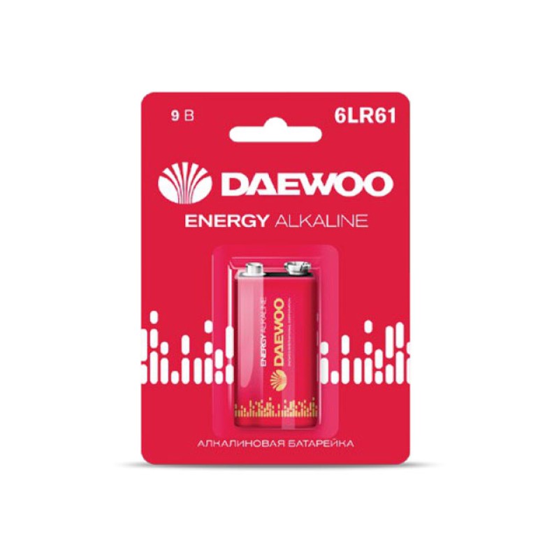 Батарейка 6LR61 9V alkaline BL-1шт DAEWOO ENERGY Батарейка 6LR61 9V alkaline BL-1шт DAEWOO ENERGY