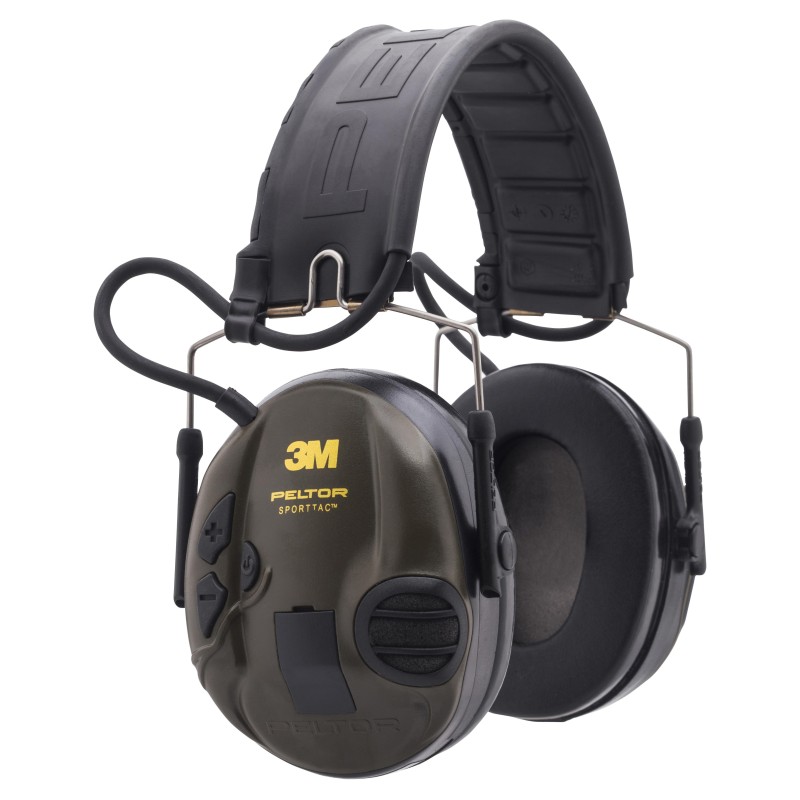 Наушники активные для стрельбы 3М PELTOR SportTac™, 2 цвета чашек: зеленый и оранжевый Наушники активные для стрельбы 3М PELTOR SportTac™, 2 цвета чашек: зеленый и оранжевый