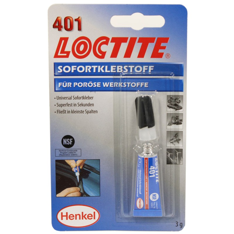 Клей моментальный цианоакрилатный общего назначения LOCTITE 401 3гр