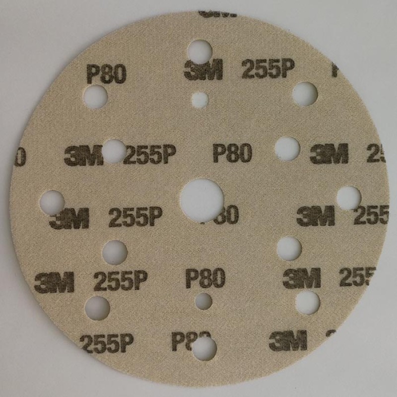 Круг абразивный, золотой, 15 отверстий, Р80, 150 мм,3M™ Hookit™ 255P+