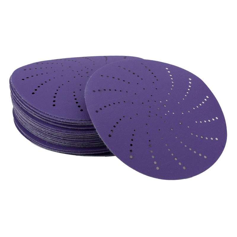 Круг шлифовальный c мультипылеотводом Purple, P180, PROBOS CERAMIC FILM Hookit CF775, 125 мм
