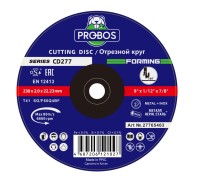 Круг отрезной PROBOS FORMING CD277 T41 metal&lnox 230х2,0х22,23
