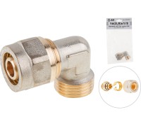 Колено 16(2.0) х 1/2" нар. для труб PEX, AV Engineering (инд. упак.)