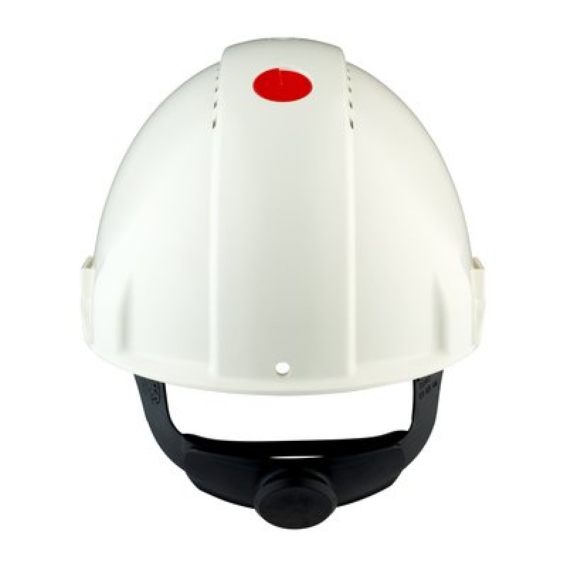 Каска защитная белая 3M, Uvicator, с вентиляцией, с храповиком, с УФ-индикатором