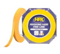 Малярная лента HPX 4400 100°C, 9мм х 50м, оранжевая