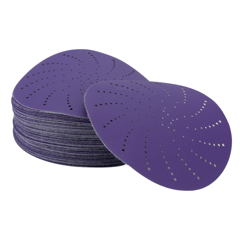 Круг шлифовальный c мультипылеотводом Purple, P240, PROBOS CERAMIC FILM Hookit CF775, 125 мм