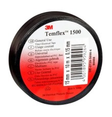 Изолента ПВХ Temflex 1500 универсальная черная, рулон 19 мм x 25 м
