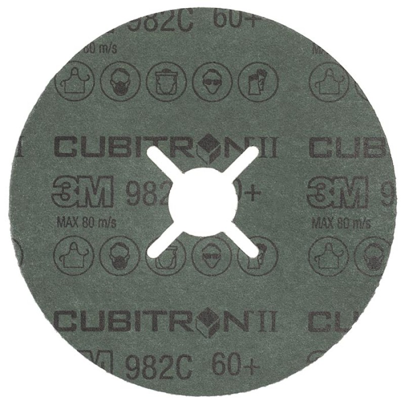 Круг фибровый, 60+, 3M™ Cubitron™ II 982C, 125 мм х 22 мм, 25 шт./уп. № 27624