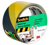 Лента cигнальная Scotch 4705, черно-желтая, 50 мм х 33 м х 0.048 мм