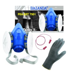 Комплект для защиты дыхания BAIANDA FEA-SET 7501, противопылевой, полумаска размер L, P3R