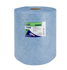 Нетканый протирочный материал PROBOS GAMMA 7703B, 70 г/м2, голубой, V-тиснение, 32х36см, 500л/рулон